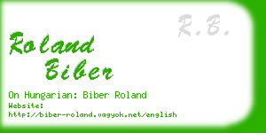 roland biber business card